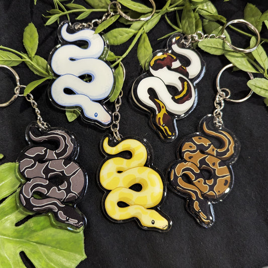 Acrylic Keychain Python Snake