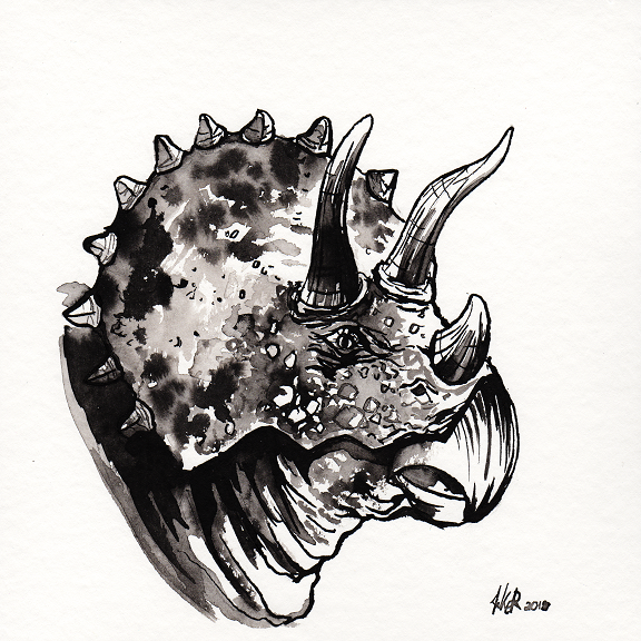 Original Kunstwerk "Triceratops"