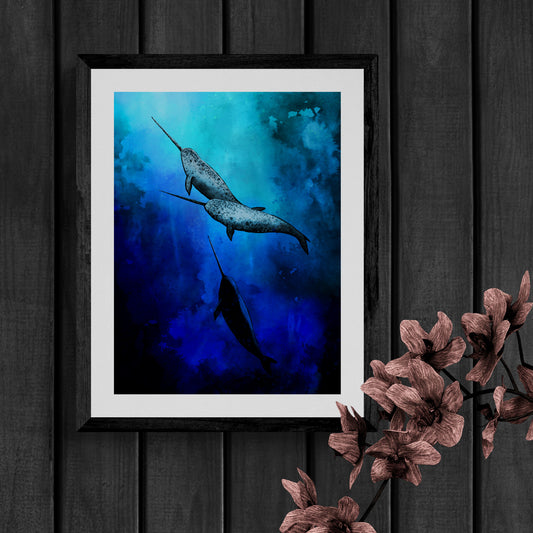 Art print "Narwhals"