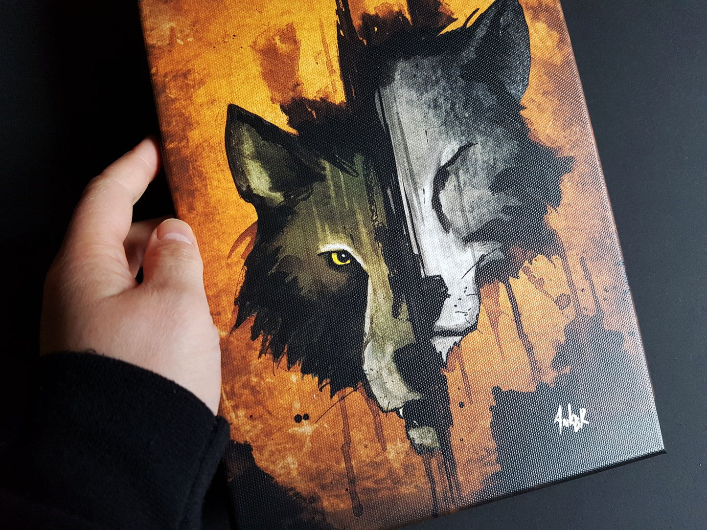 Leinwanddruck 20x30 "Zwei Seelen“