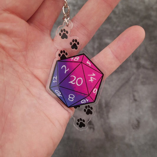 Acrylic keychain "D20 Paws"