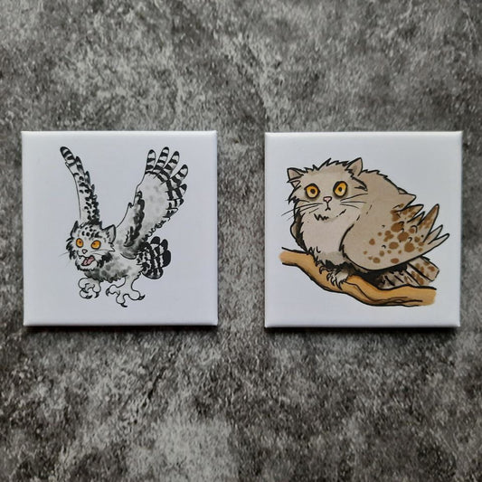 Magnets: cat owls