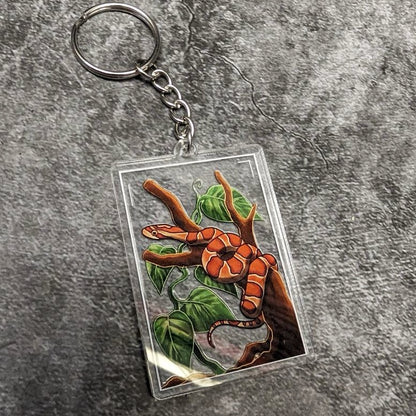 Acrylic keychain terrarium