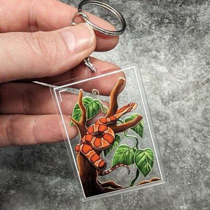 Acrylic keychain terrarium