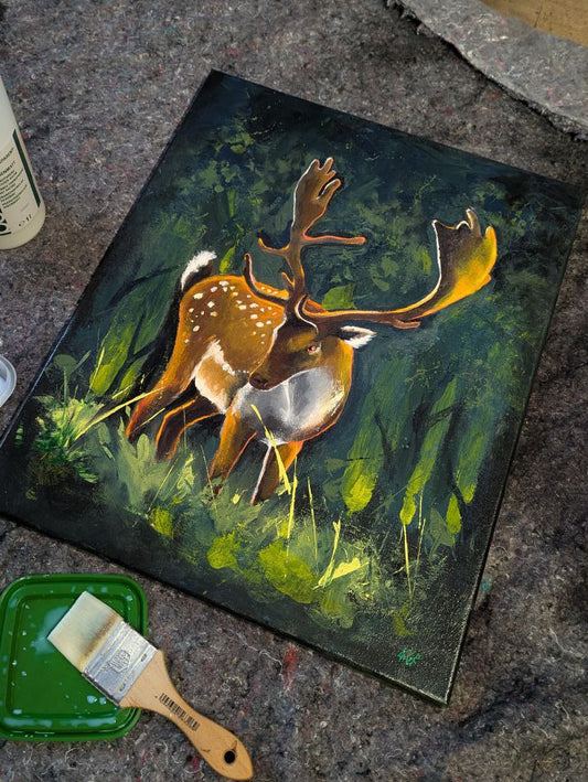 Original Gemälde "Tief im Wald“