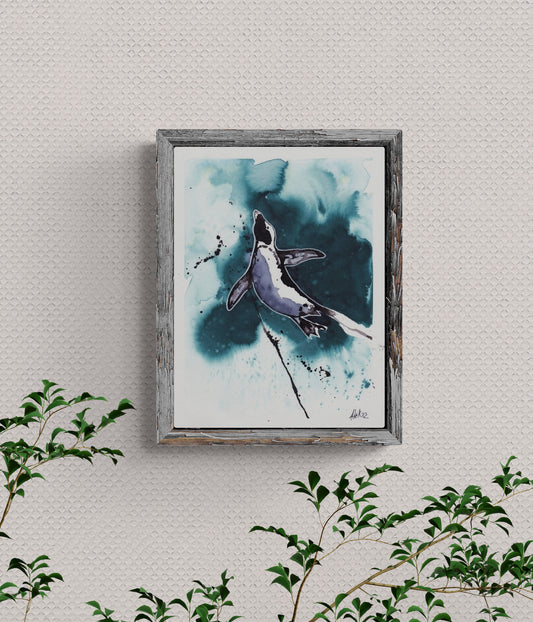 Original Kunstwerk "Pinguin"