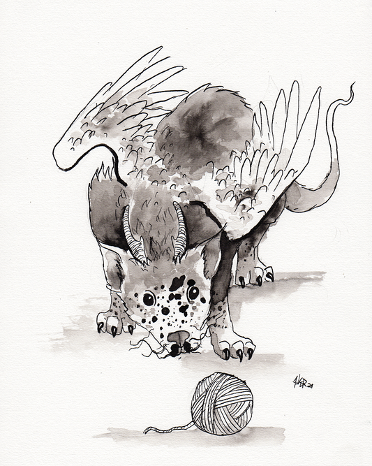 Original artwork "Bat Squirrel"