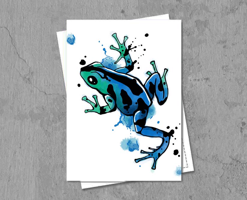 Postkarte Frosch