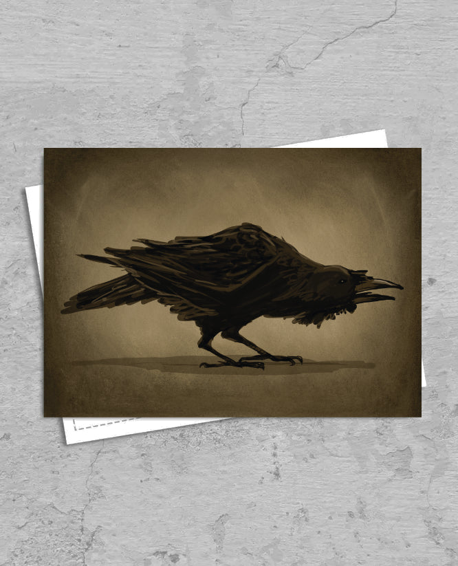 Postcard Raven Brother