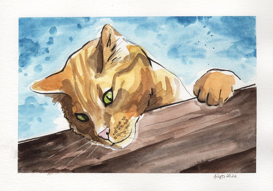 Original Kunstwerk "Roter Kater“