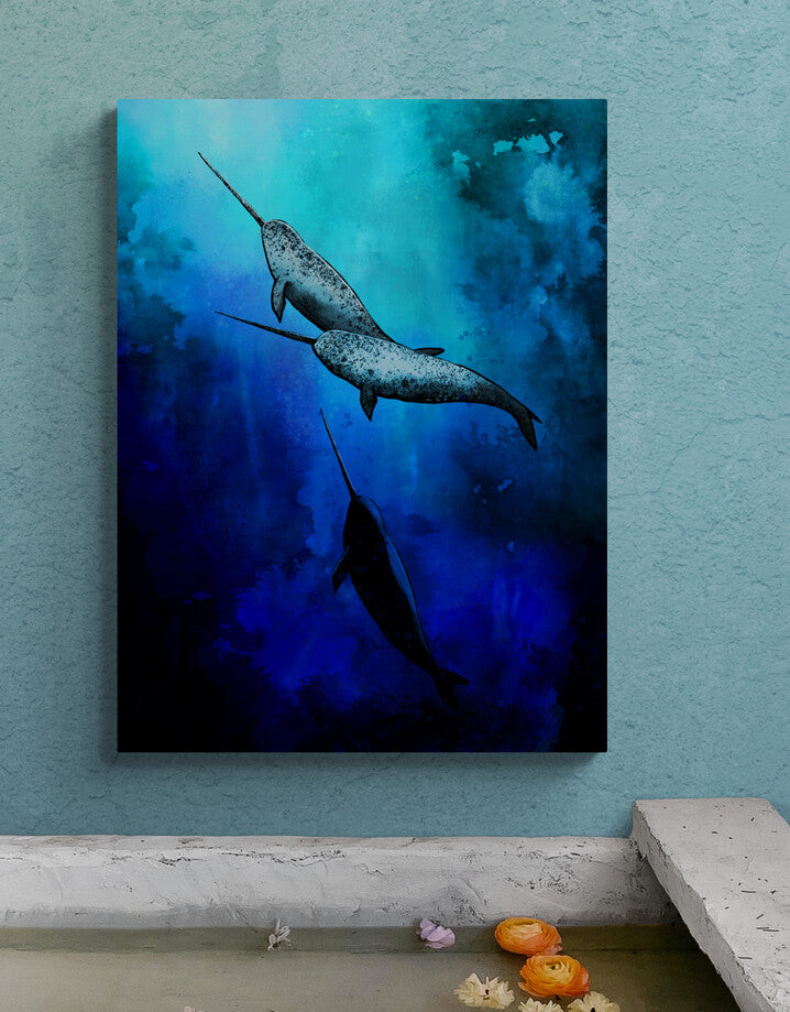 Print on canvas "Narwhals"