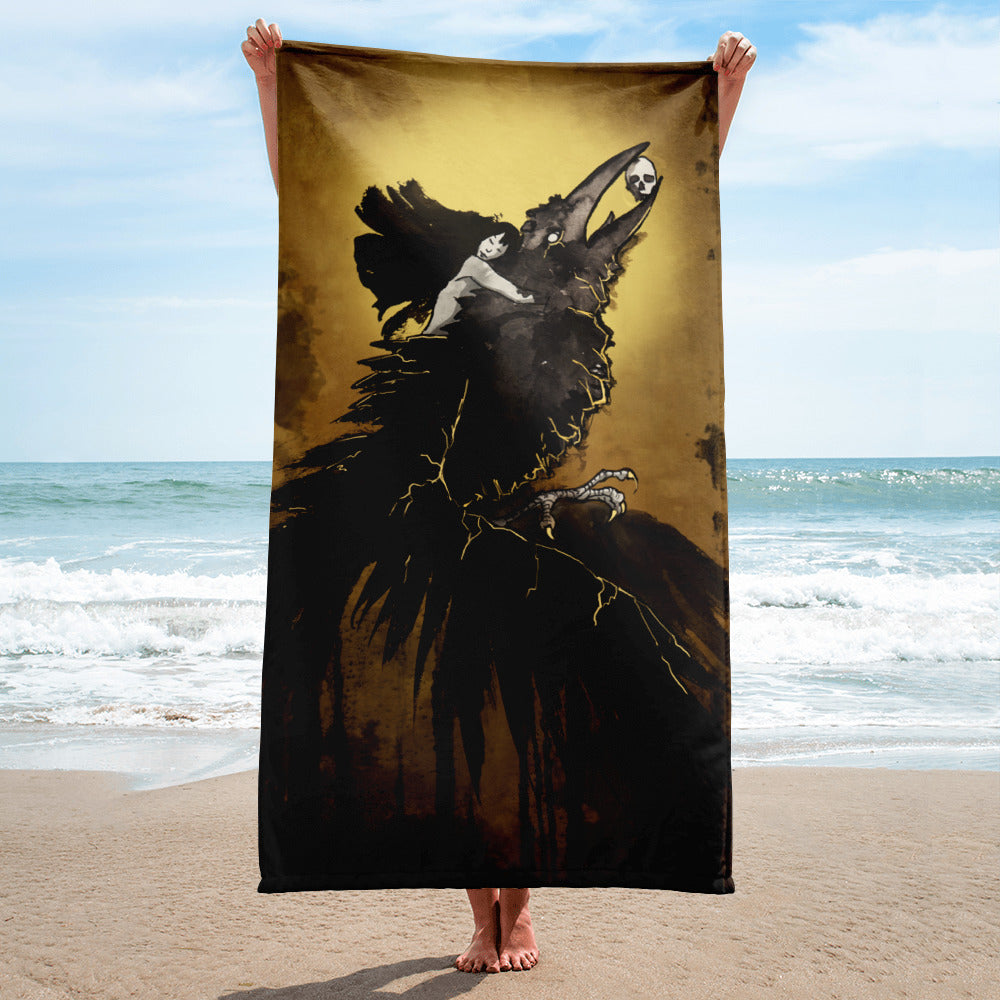 Bath towel / wall hanging "Apocalyptic Rider: Death" - note delivery times!