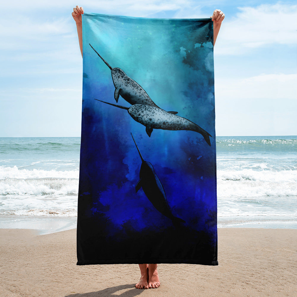 PREORDER: Bath towel / wall hanging "Narwhal"