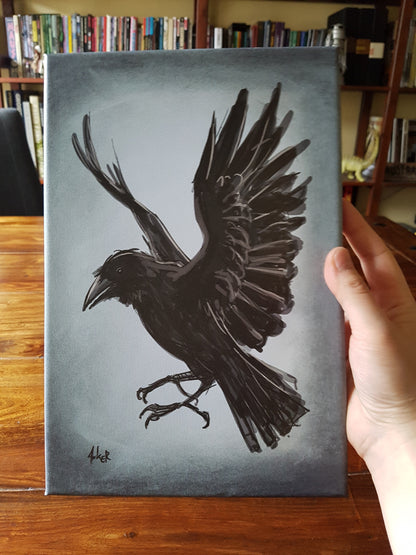 Canvas print 20x30 "raven sister"