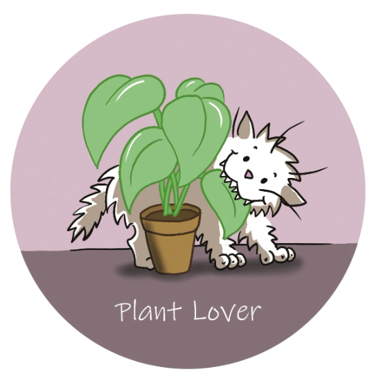Sticker - Plant Lover Katzenmonster Pflanzenliebhaber