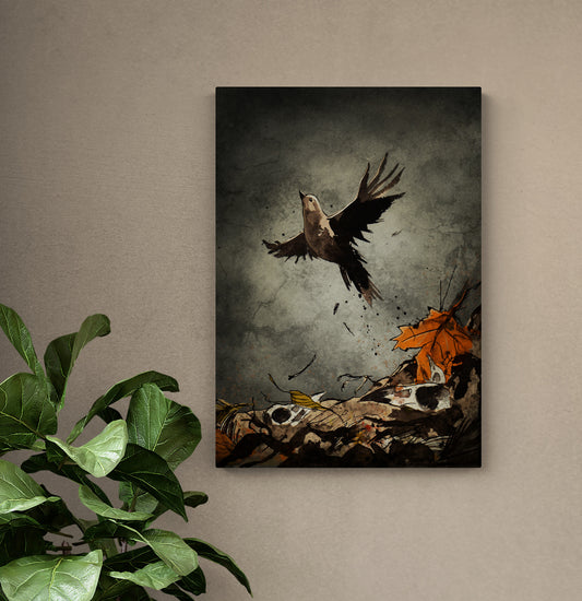 Print on canvas "Bird" - please note the delivery time!