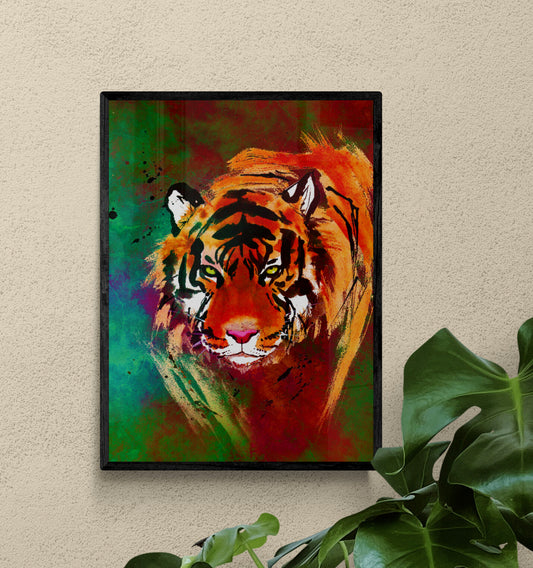 Kunstdruck "Proud Tiger"