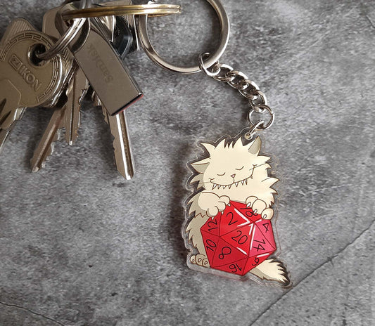 Acrylic keychain "D20 Love"