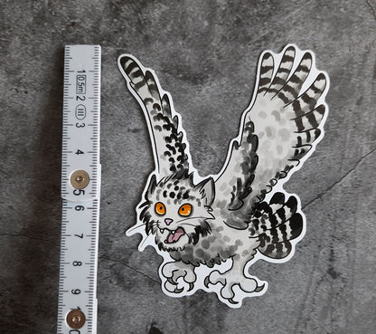 Sticker, weatherproof "Cat Owl"