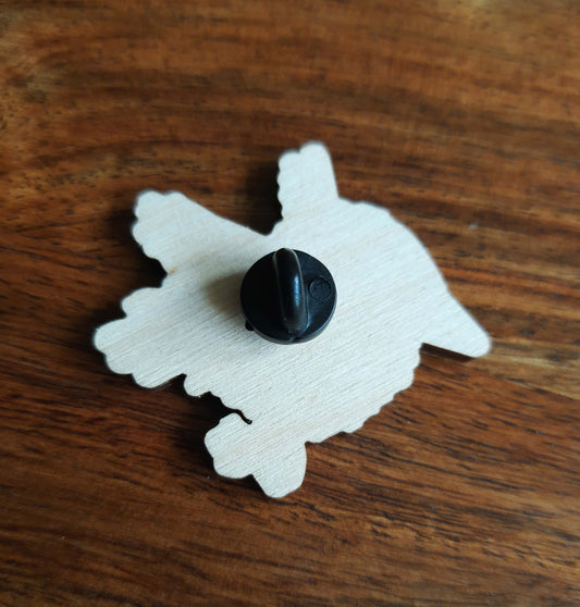 wooden pin "raven"