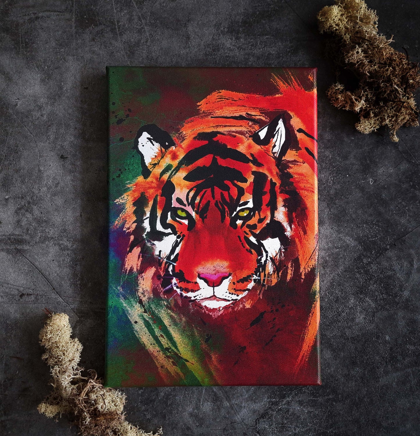 Canvas print 20x30 "Proud Tiger"