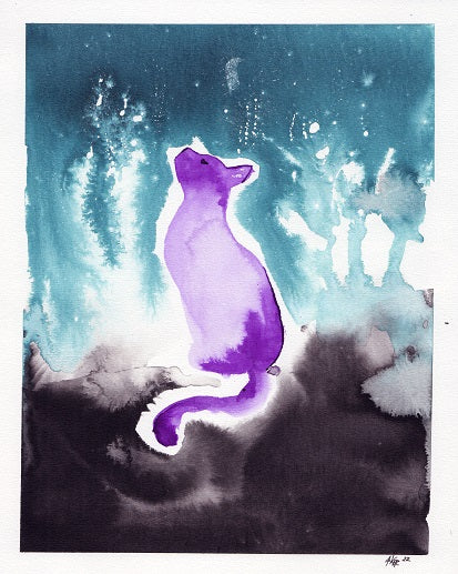 Original Artwork "Purple Cat"