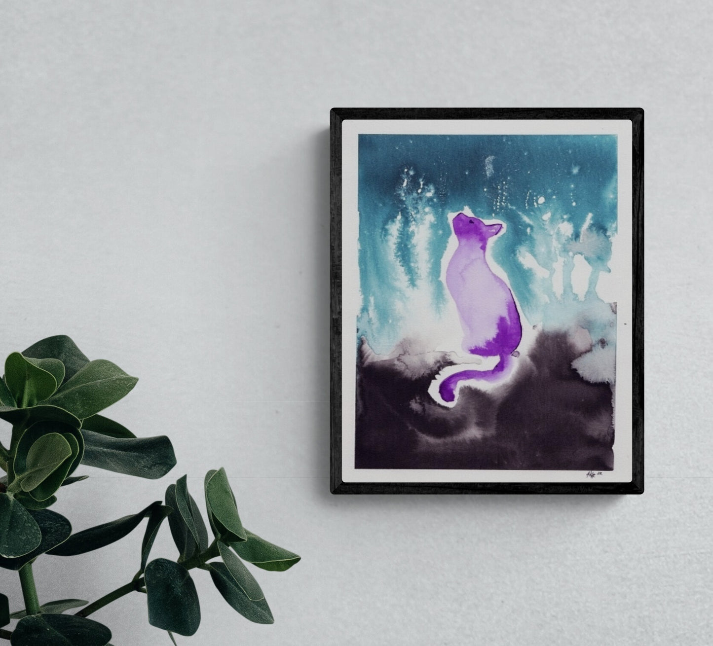 Original Artwork "Purple Cat"