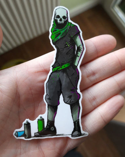 transparent sticker, weatherproof "Death Sprayer"