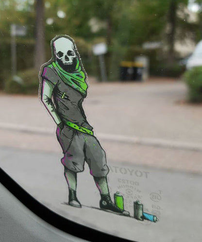 transparent sticker, weatherproof "Death Sprayer"