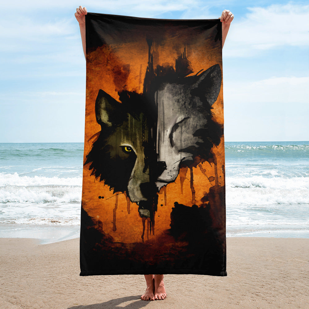 Bath towel / wall hanging "Two Souls" - please note delivery times