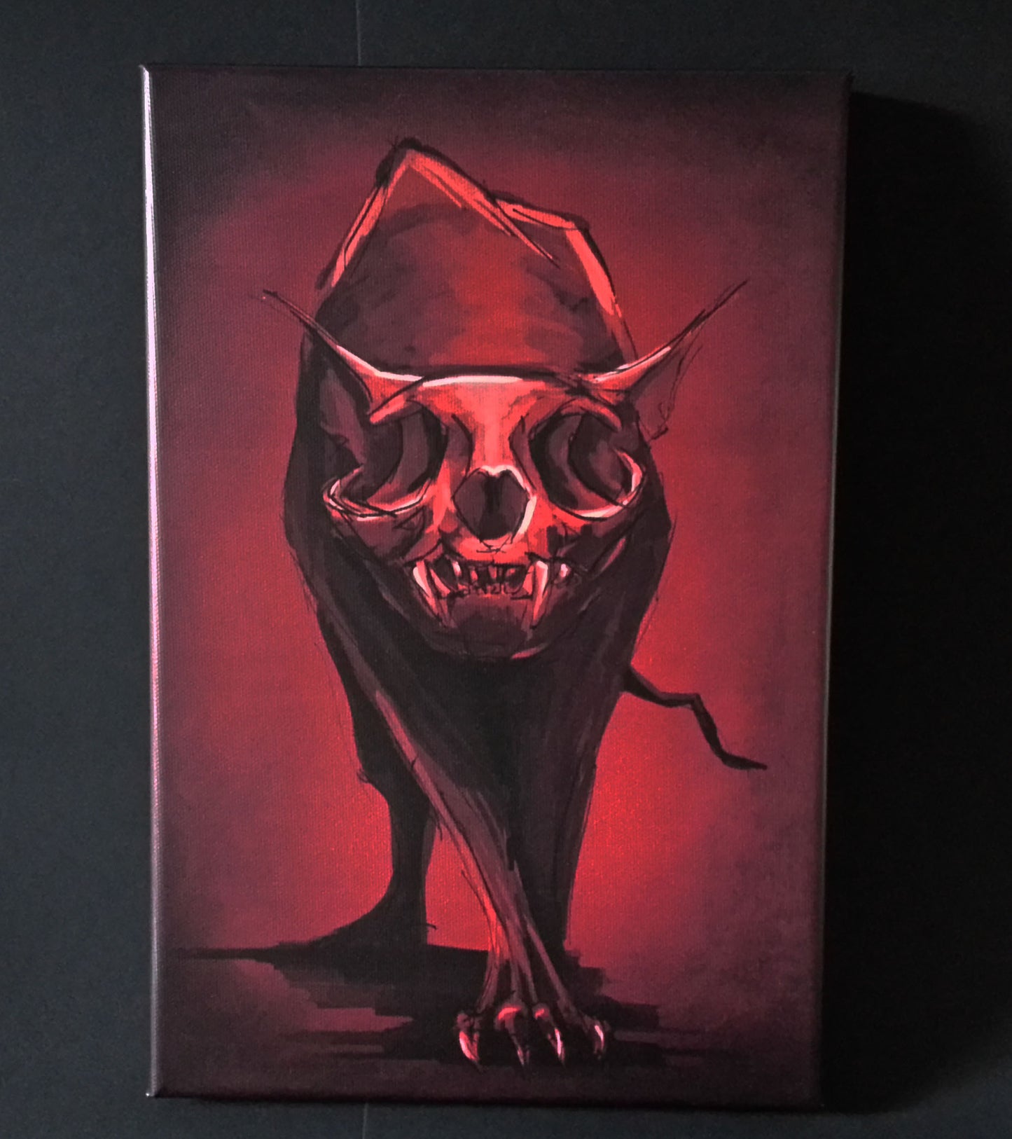 Canvas print 20x30 "Zombiecat"